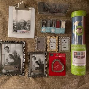 Frames- acrylic, mini, sealing wax and stamper, wall decal